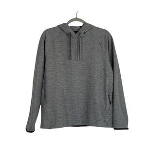 L.L.Bean Mens Slightly Fitted Pullover Hoodie Zip Pocket Gray Sz Medium Outdoors